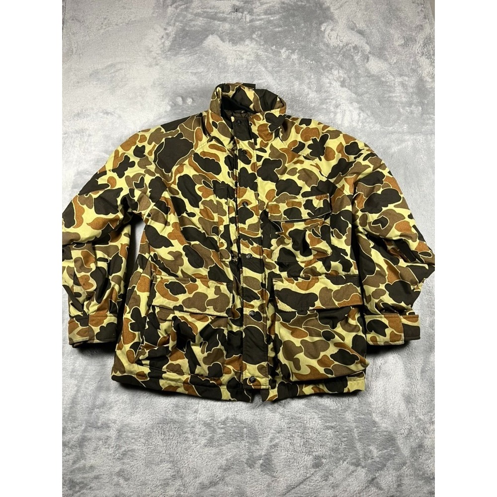 Vintage Browning Goretex Hunting Jacket Duck Camo Brown Mens Sz XL Parka Coat
